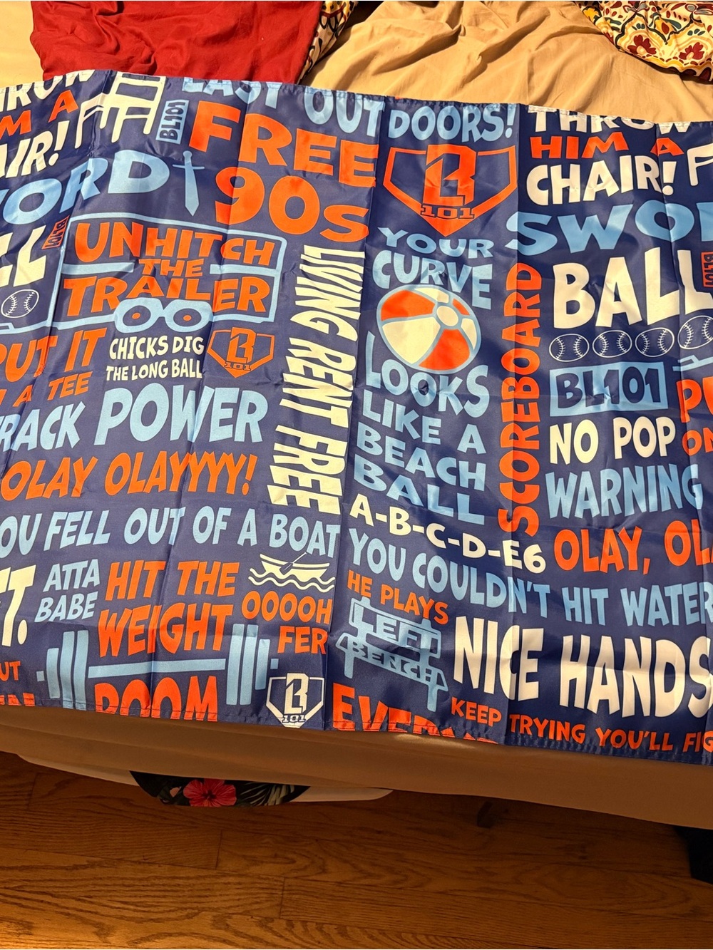 *New* Baseball Lifestyle 101 Trash talk banner and (2) New shoe laces.